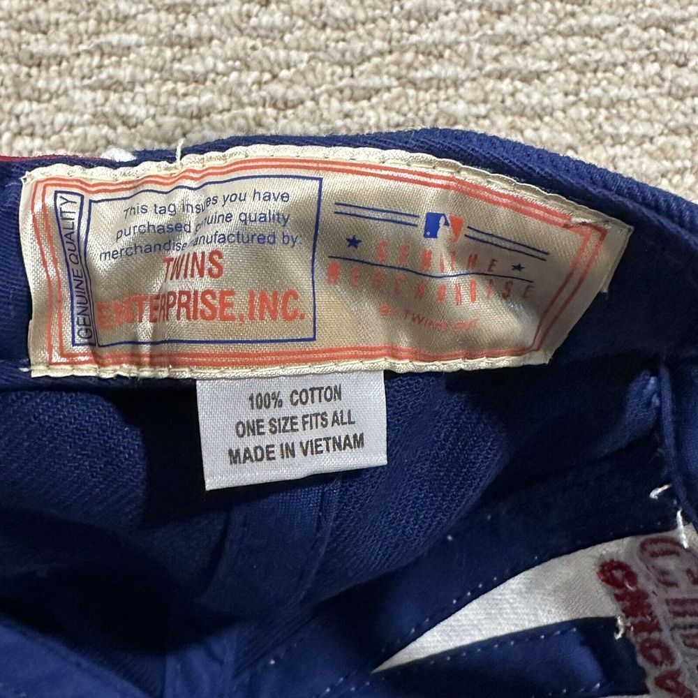 Chicago Cubs Ball Cap Adjustable Hat MLB Genuine Merchandise‎ Twins Enterprise - Picture 6 of 6